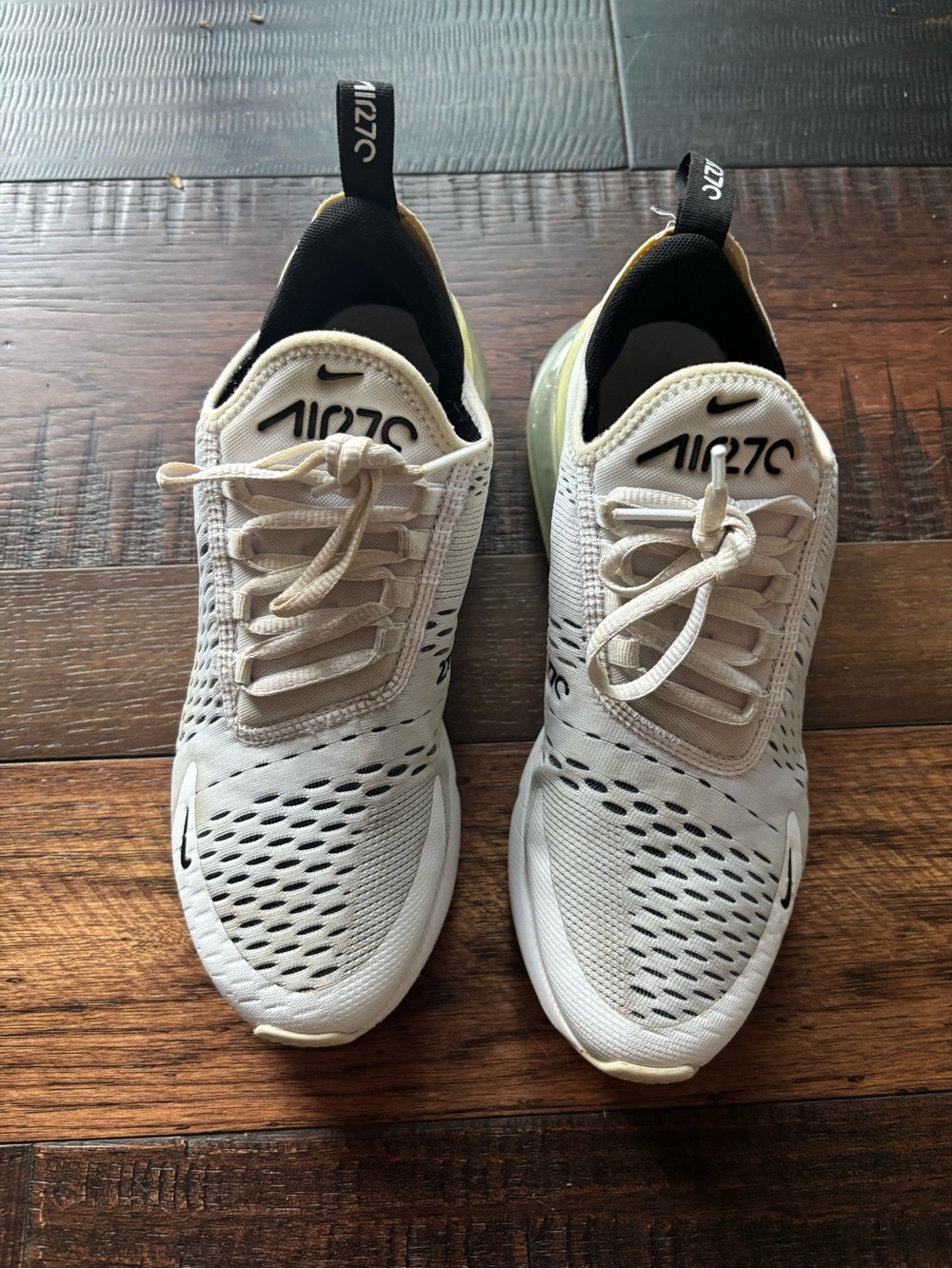 Nike Air Max 270 Women’s Running Shoes – White/Black – Size 9 US